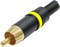 Click to see a larger image of Neutrik NYS373-4 RCA Phono Plug - Yellow ID Band