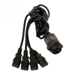 Bulgin Spider - 8-pin male to 4x IEC female - 5m - Click to enlarge