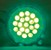Click to see a larger image of GU10 Mains Voltage LED lamp 18 LEDs 230Vac -Green