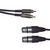 Click to see a larger image of Signal lead- 2 x XLR sockets to 2 x RCA phono plugs - 1.5m