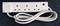 MSNR02 4-way extension lead- neon- 2.0m - Click to enlarge Click to see a larger image of MSNR02 4-way extension lead- neon- 2.0m