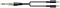 Click to see a larger image of Send/return lead- 6.3mm stereo jack plug to 2 x RCA phono plugs - 3.0m