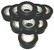 Click to see a larger image of <u>Box of 24</u> Le Mark MagTape Xtra BLACK Premium Gaffer Tape 50mm x 50m Roll