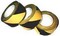 Click to see a larger image of Black & Yellow Adhesive PVC Hazard Tape 33M 50mm Roll