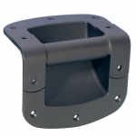 Steel bar handle edge mount recessed black plastic dish