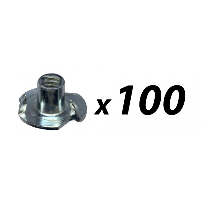 Tuff Cab 100 Pack of M4 Tee Nut (teenut)