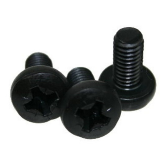 Screw M6 x 12mm pan pozi black