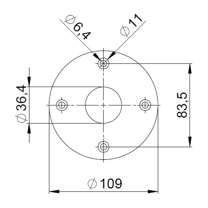 Internal 35mm Aluminium Top Hat For Speakers