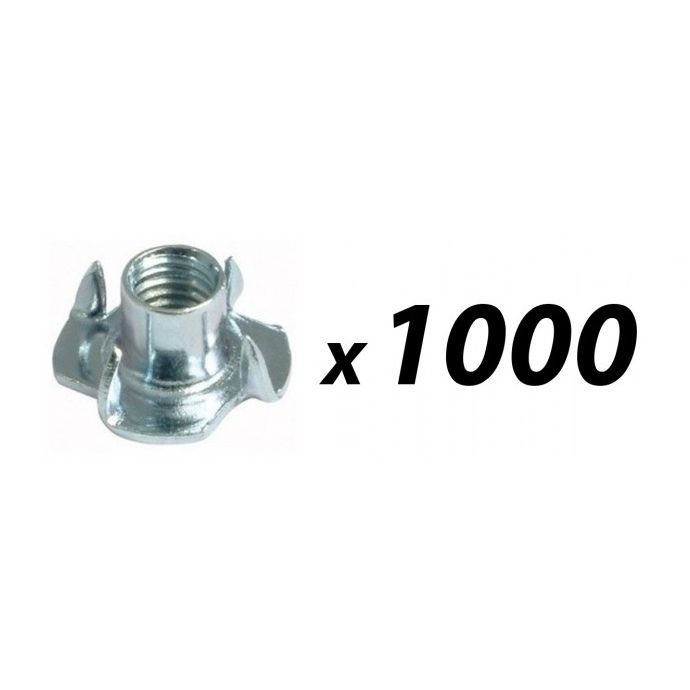 Trade Pack of 1000 M6 Tee Nut (teenut)