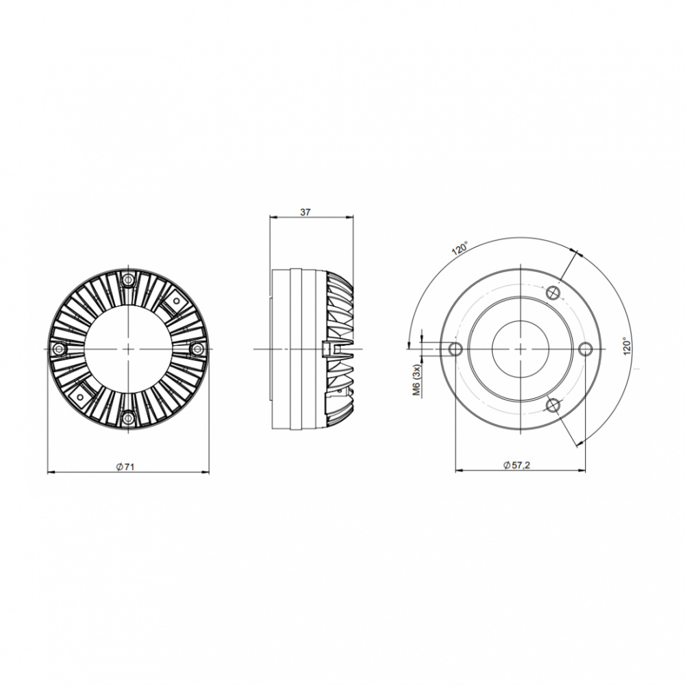 B&C DE360 - 1 inch 35W 8 Ohm Compression Driver