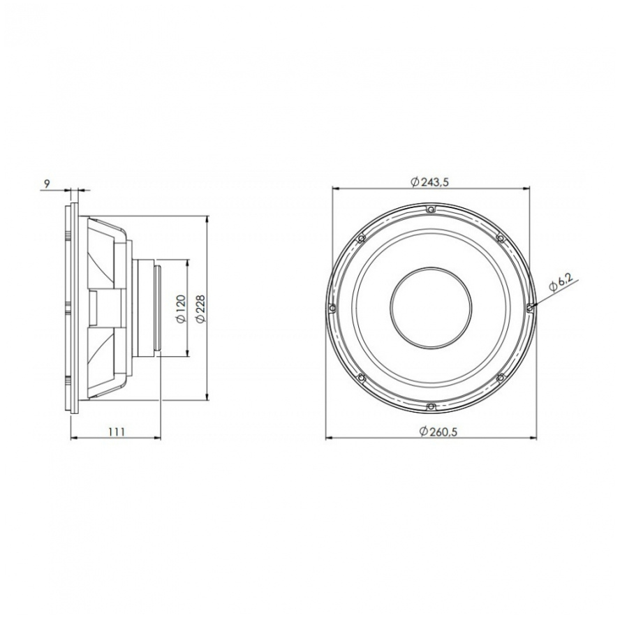 Beyma 10BR60V2 - 10 inch 100W 8 Ohm Loudspeaker