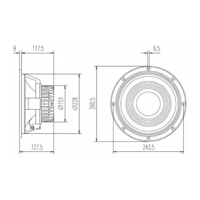 Beyma 10LW30/N - 10 inch 450W 8 Ohm Loudspeaker