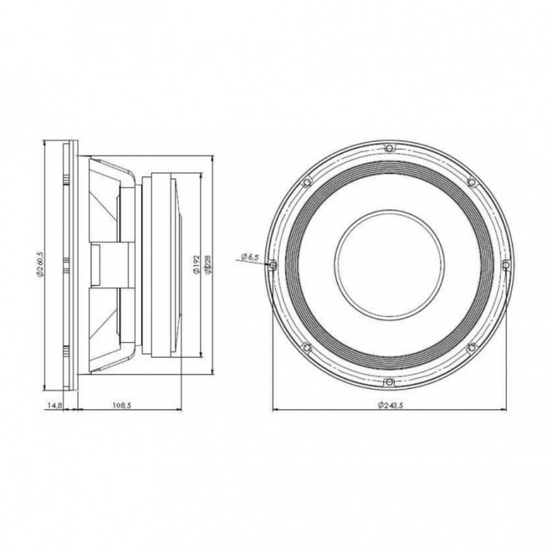 Beyma 10MI100 - 10 inch 350W 8 Ohm Loudspeaker