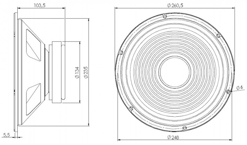 Beyma CM10 - 10 inch 125W 8 Ohm Loudspeaker