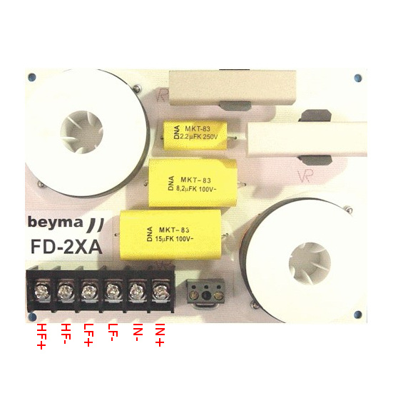 Beyma FD2XA 1.8kHz 2-way Passive Crossover for 12XA30Nd and 15XA38Nd