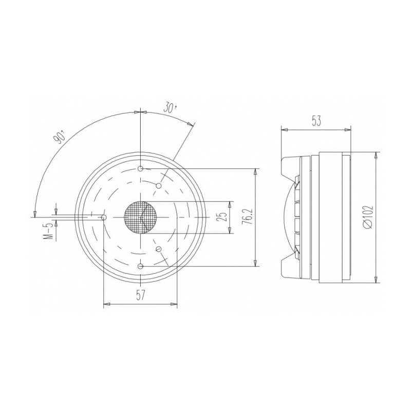 Beyma SMC280S/T 8 Ohm 50W 1 inch Bolt On Compression Driver