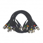 8 Way Balanced Multicore Male to Female XLR Loom 3m