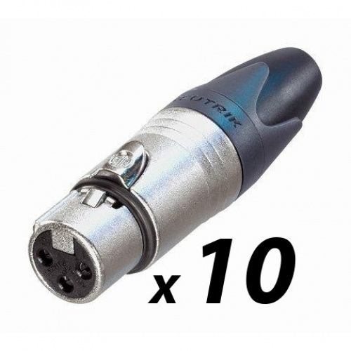 10 Pack of Neutrik NC3FXX 3-pin female XLR plug