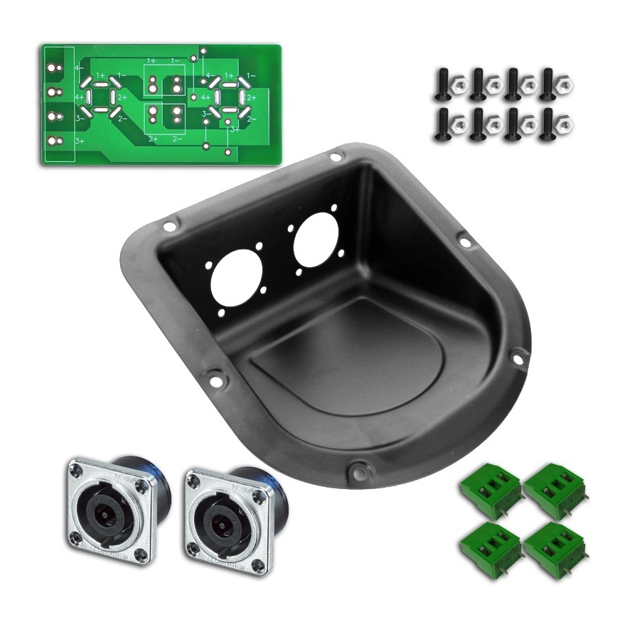 Twin NL8MP Angled Recess Dish Kit - unassembled