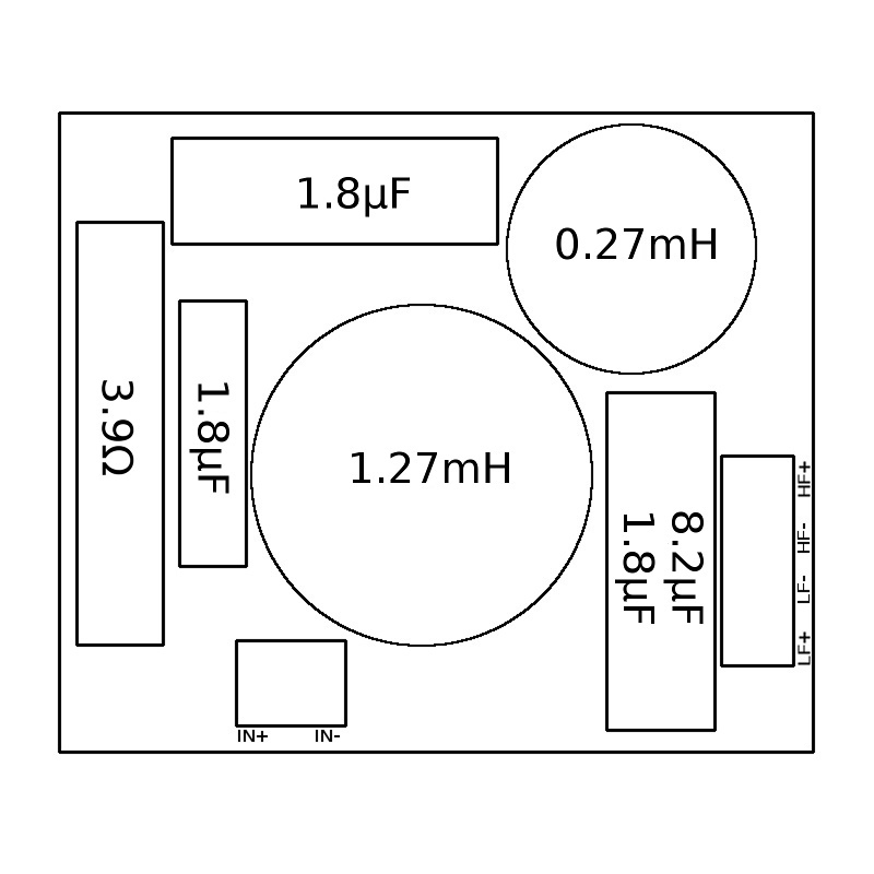 2-way custom crossover for Beyma 8CX300Nd 8 ohm