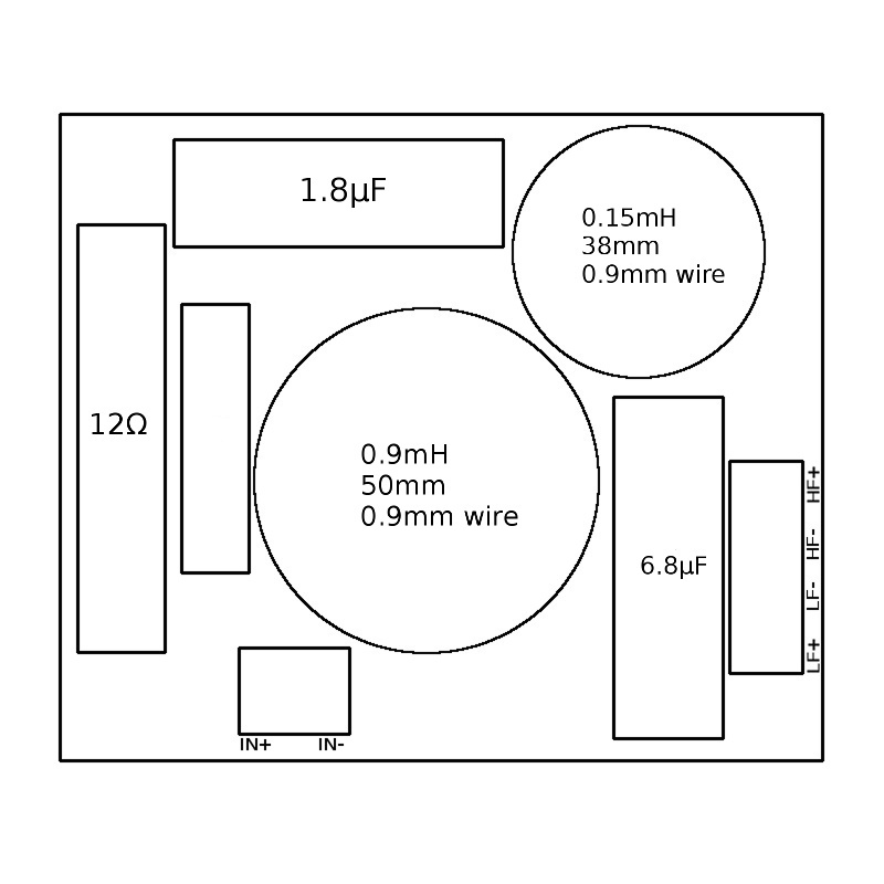 2-way crossover for  B&C 5CXN44 