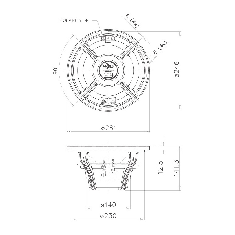 Faital Pro 10FH500 - 10 inch 500W 16 Ohm Loudspeaker