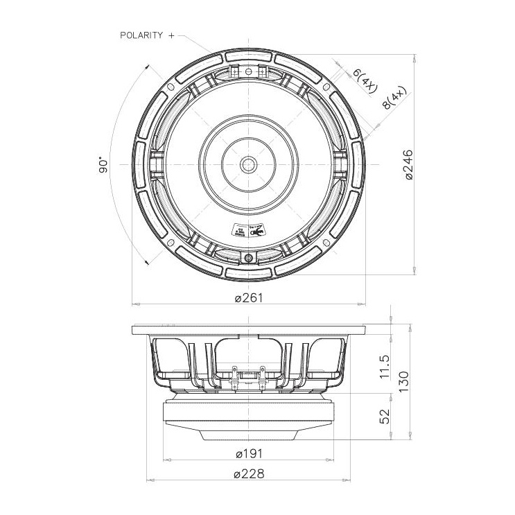 Faital Pro 10FH530 - 500W 16 Ohm Loudspeaker