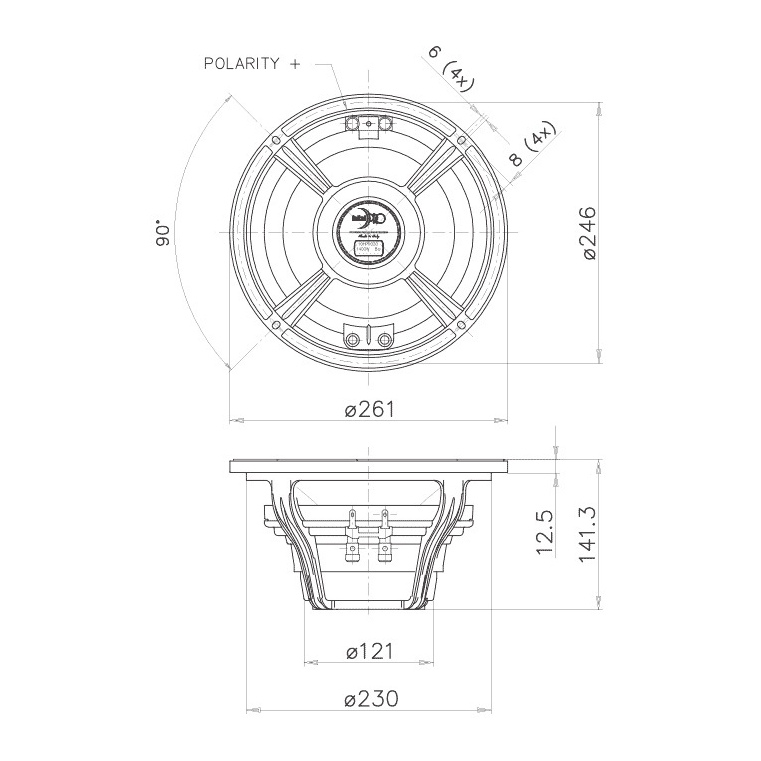 Faital Pro 10HP1020 - 10 inch 700W 8 Ohm Loudspeaker