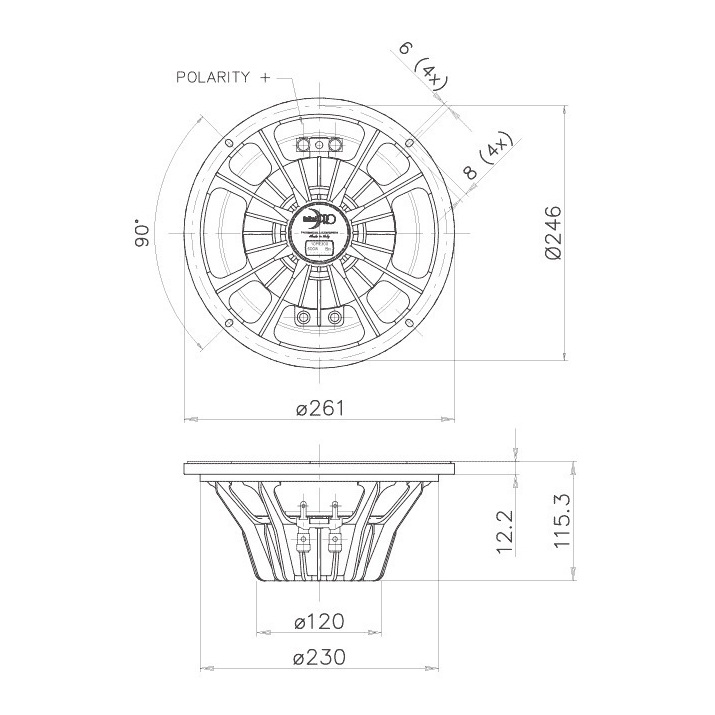 Faital Pro 10PR300 - 10 inch 300W 8 Ohm Loudspeaker