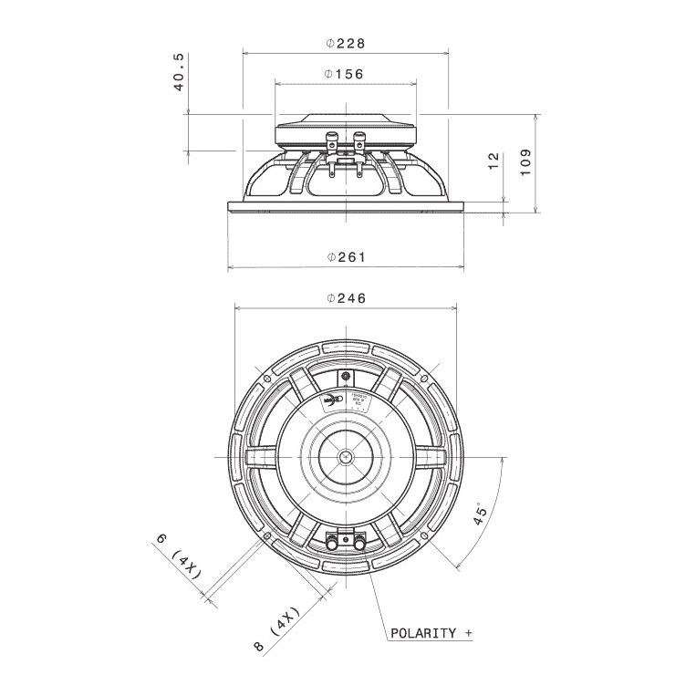 Faital Pro 10PR310 - 10 inch 300W 8 Ohm Loudspeaker