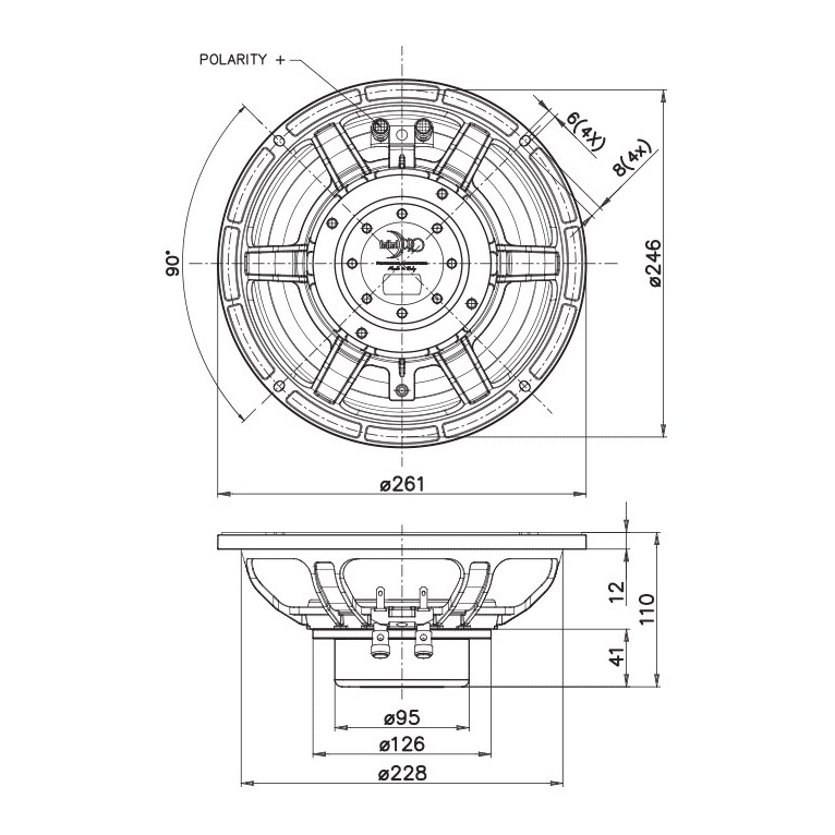 Faital Pro 10PR320 - 300W 8 Ohm Loudspeaker