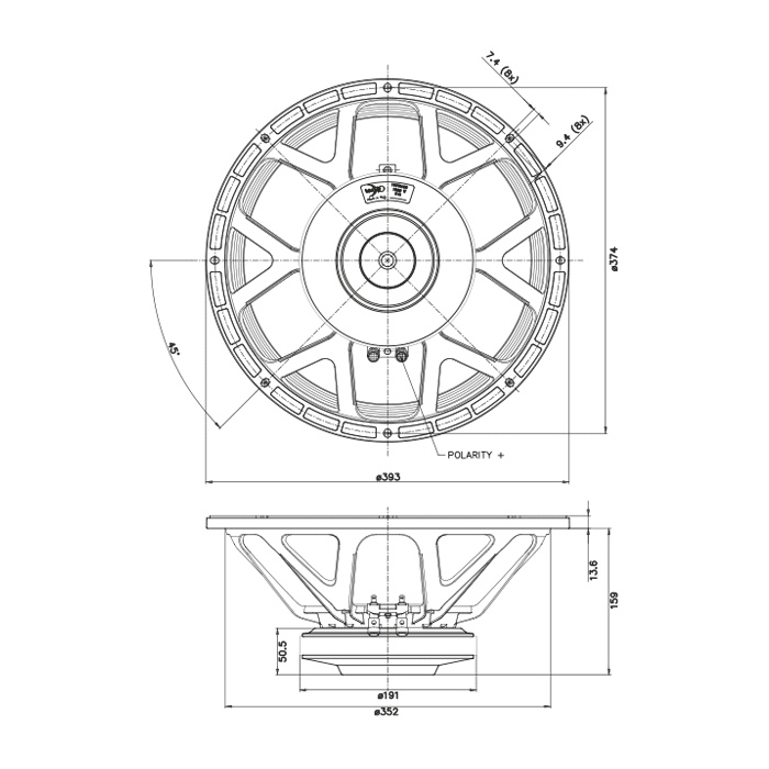 Faital Pro 15PR450 400W 8 Ohm Loudspeaker Driver