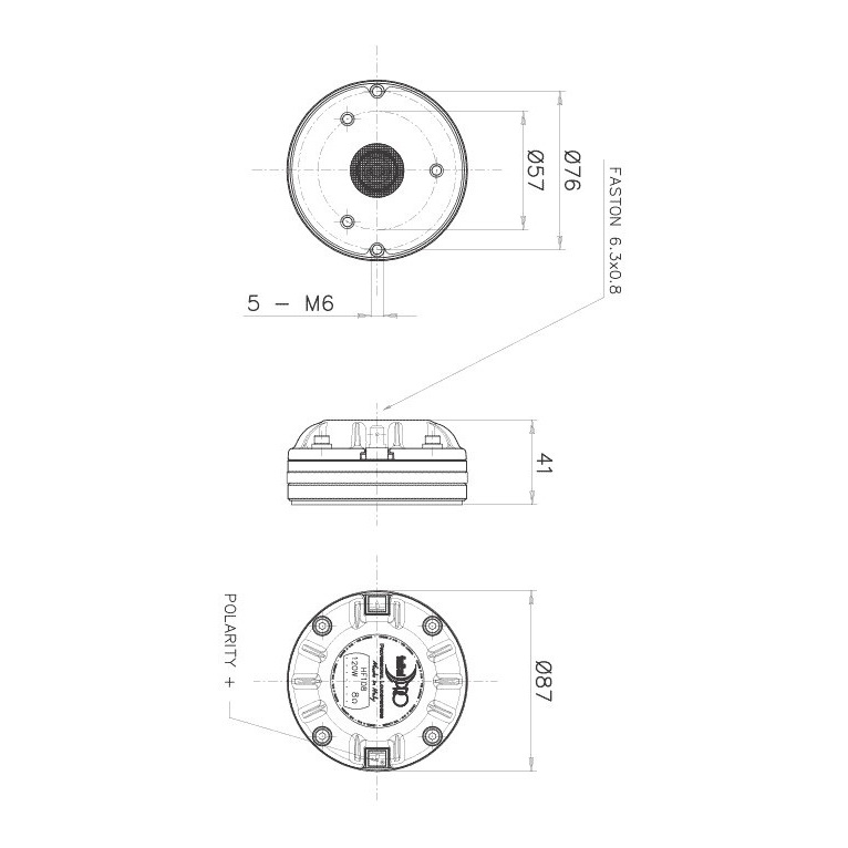 Faital Pro HF108 1 inch Compression Driver 60 W 8 Ohm