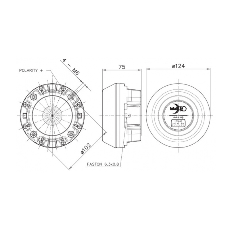 Faital Pro HF1440 1.4 inch Compression Driver 120W 8 Ohm