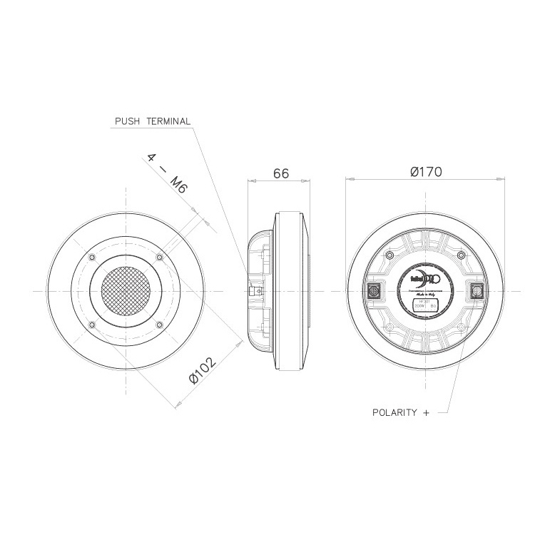 Faital Pro HF201 2 inch Compression Driver 100W 8 Ohm