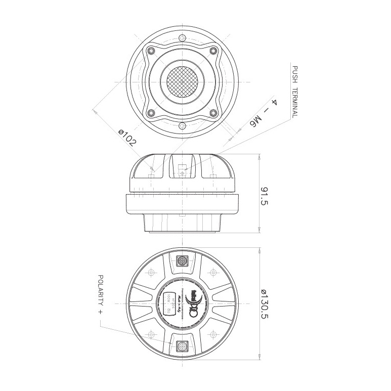 Faital Pro HF204 2 inch Speaker Driver 80 W 8 Ohm (Faston Terminals)