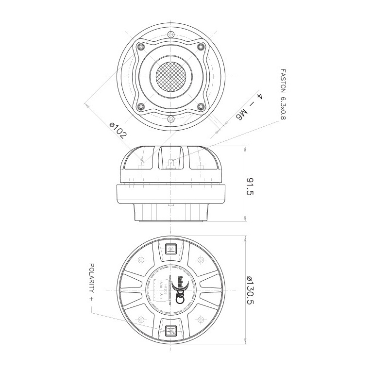 Faital Pro HF206 2 inch Speaker Driver 80 W 8 Ohm