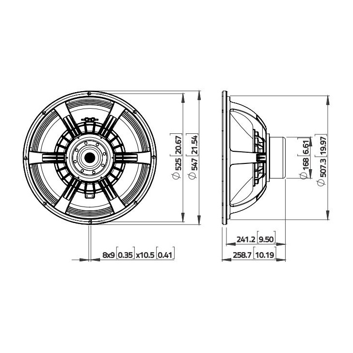 Lavoce SAN214.50 - 21 inch 1700W 8 Ohm Loudspeaker