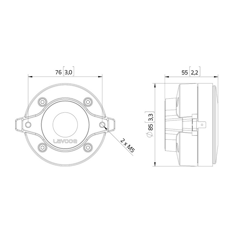 Lavoce DF10.101L - 1 inch 20W 8 Ohm Compression Driver