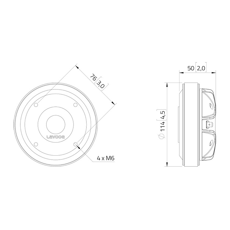 Lavoce DF10.172K - 1 inch 60W 8 Ohm Compression Driver