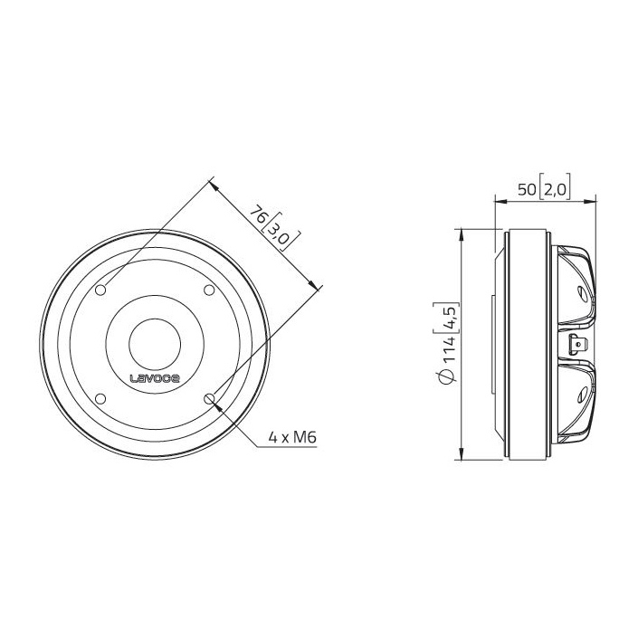 Lavoce DF10.172M - 1 inch 50W 8 Ohm Compression Driver