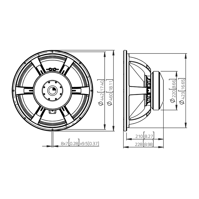 Lavoce SAF184.04 - 18 inch 1500W 8 Ohm Loudspeaker