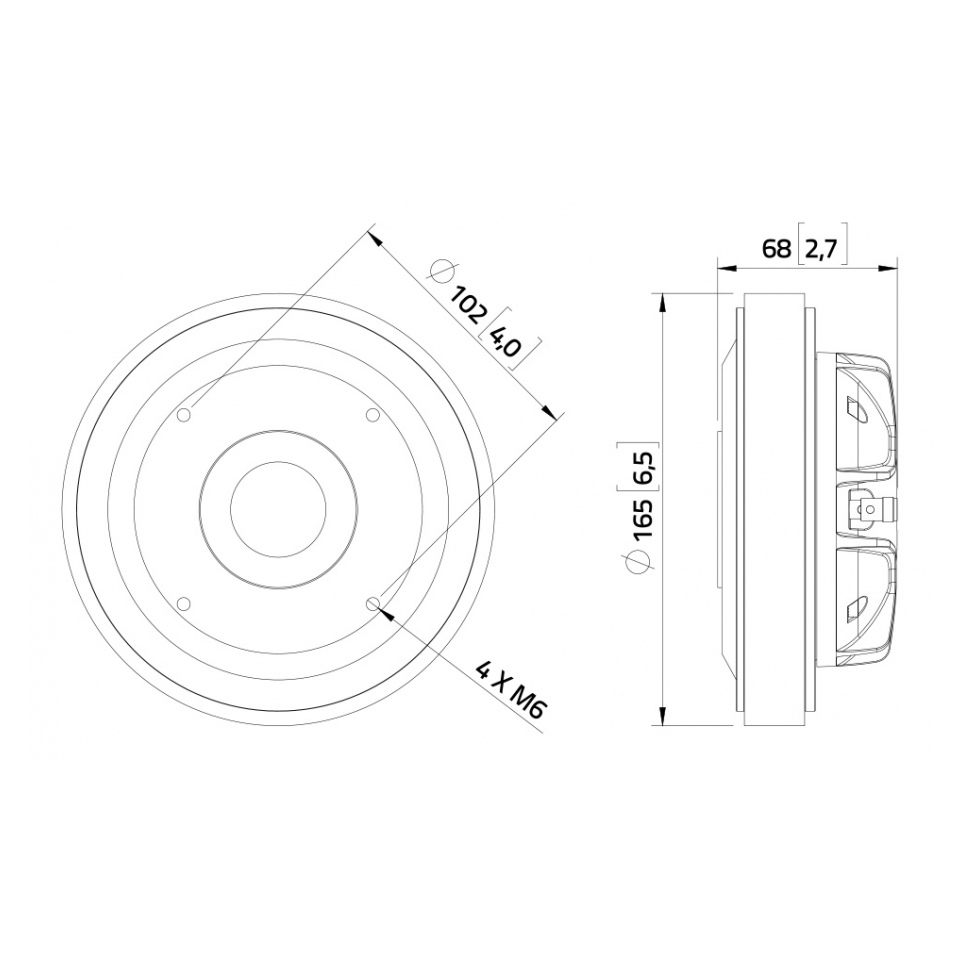 Lavoce DF14.300T - 1.4 inch 110W 8 Ohm Compression Driver