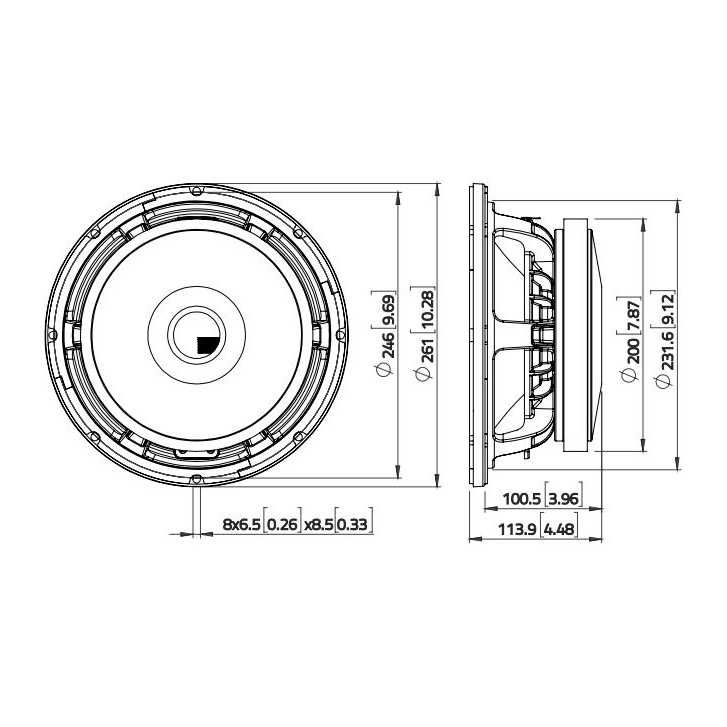 Lavoce MAF103.00 - 10 inch 350W 16 Ohm Loudspeaker