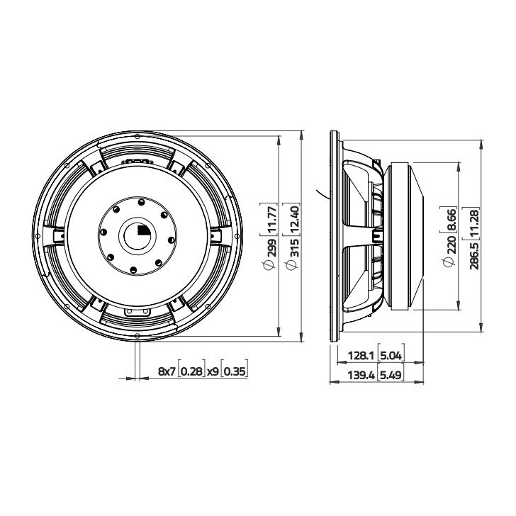 Lavoce WAF124.01 - 12 inch 1000W 8 Ohm Loudspeaker