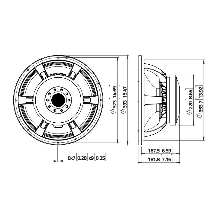 Lavoce WAF154.03 - 1700W 8 Ohm Loudspeaker