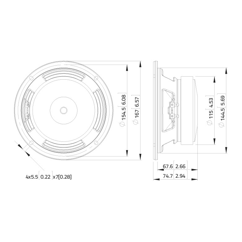 Lavoce WSF061.52 - 6.5 inch 125W 8 Ohm Loudspeaker