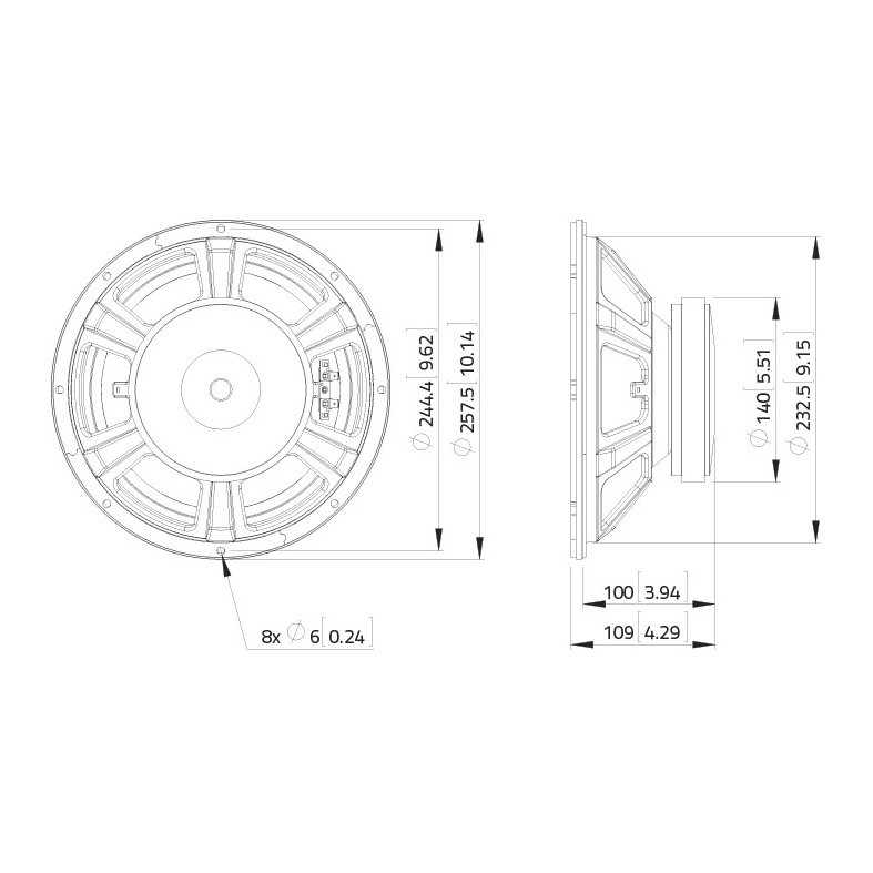 Lavoce WSF102.00 - 10 inch 175W 8 Ohm Loudspeaker