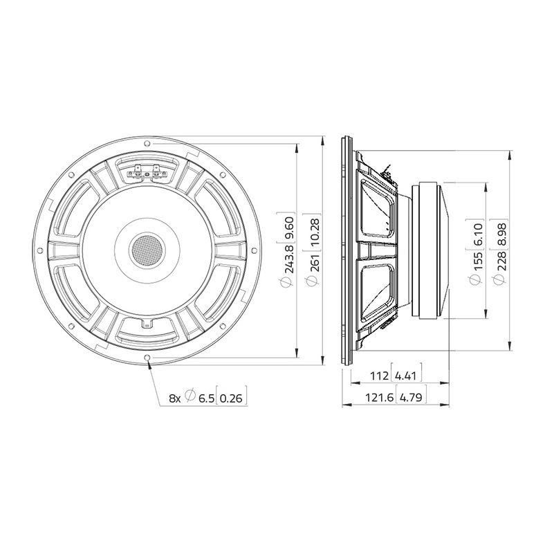 Lavoce WSF102.50 - 10 inch 250W 8 Ohm Loudspeaker