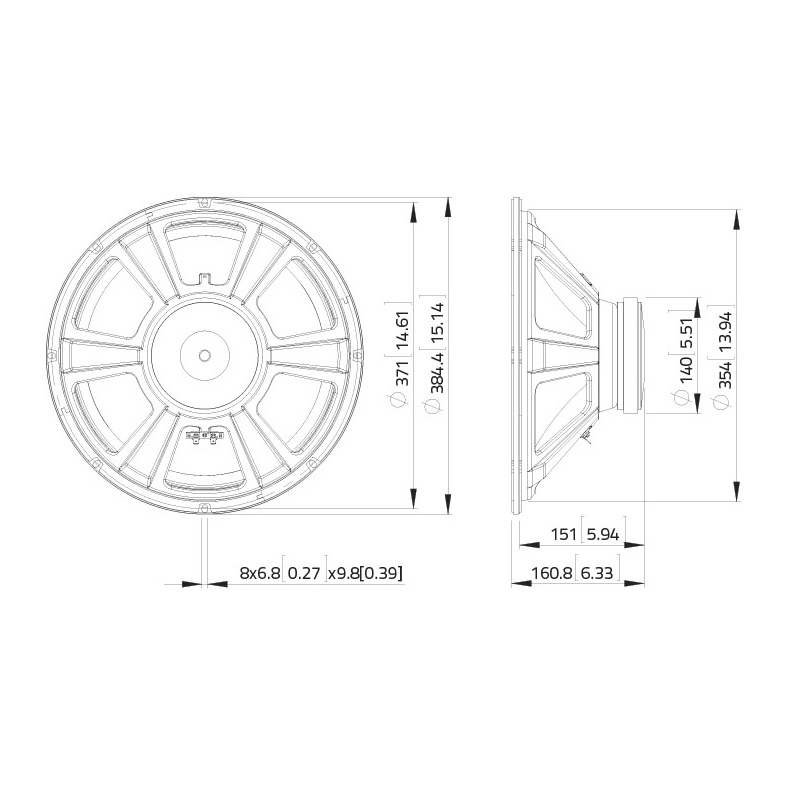 Lavoce WSF152.02 - 15 inch 200W 8 Ohm Loudspeaker